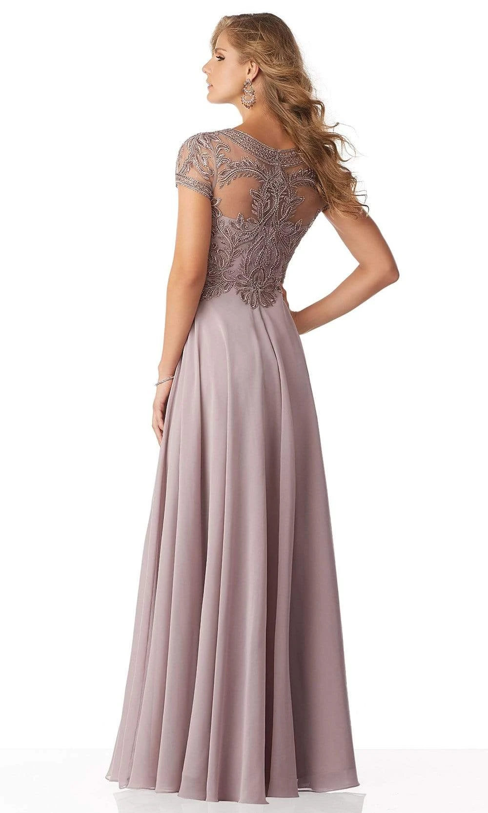 MGNY By Mori Lee - 71824 Embellished Bateau Chiffon A-line Dress 2 MGNY By Mori Lee - 71824 Embellished Bateau Chiffon A-line Dress - Image 2