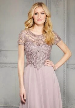 MGNY By Mori Lee - 71824 Embellished Bateau Chiffon A-line Dress 10 MGNY By Mori Lee - 71824 Embellished Bateau Chiffon A-line Dress -Fashion wedding dress mgny by mori lee 71824 embellished bateau chiffon a line dress mother of the bride dresses 30448318611539