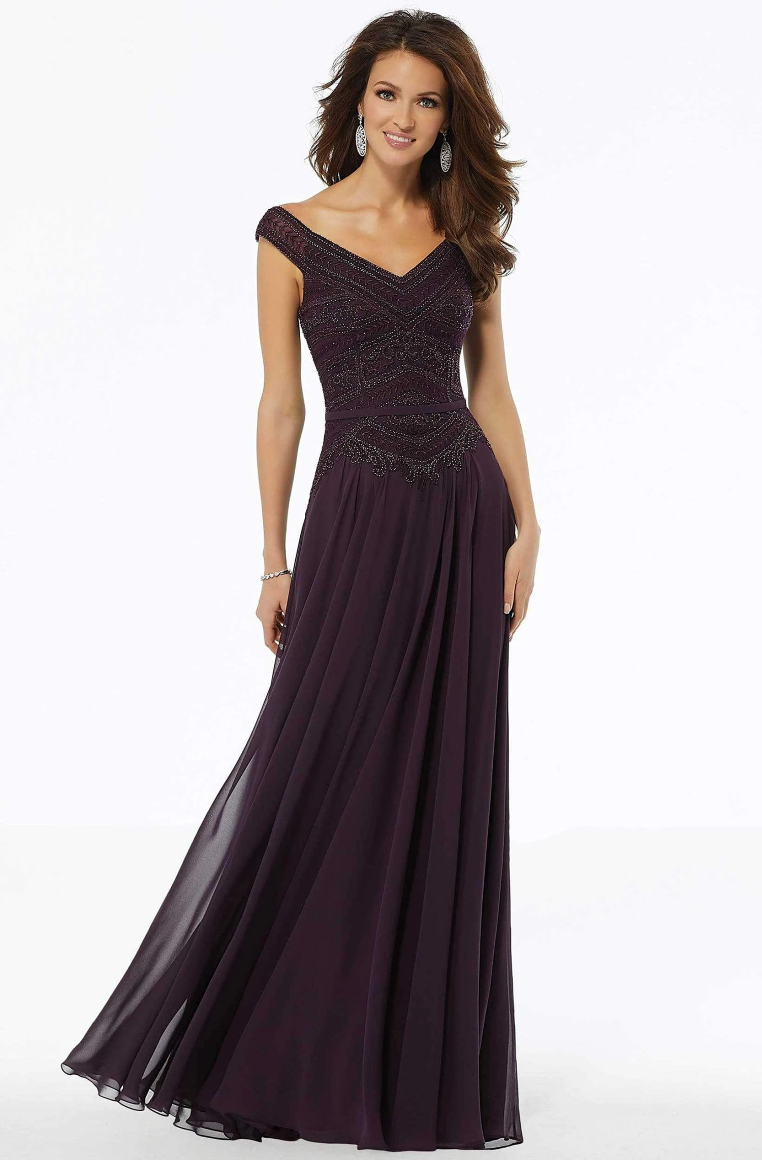 MGNY By Mori Lee - 72134 Embroidered Off-Shoulder A-line Gown 1 MGNY By Mori Lee - 72134 Embroidered Off-Shoulder A-line Gown
