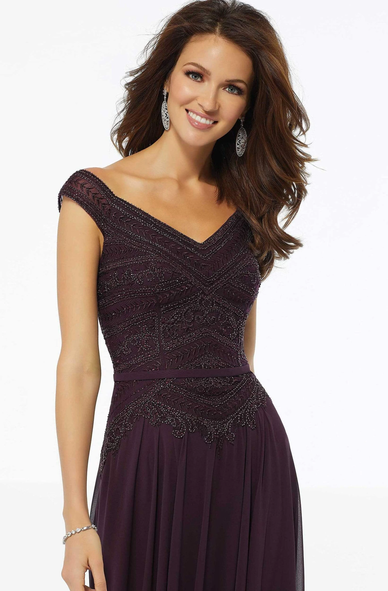 MGNY By Mori Lee - 72134 Embroidered Off-Shoulder A-line Gown 3 MGNY By Mori Lee - 72134 Embroidered Off-Shoulder A-line Gown - Image 3