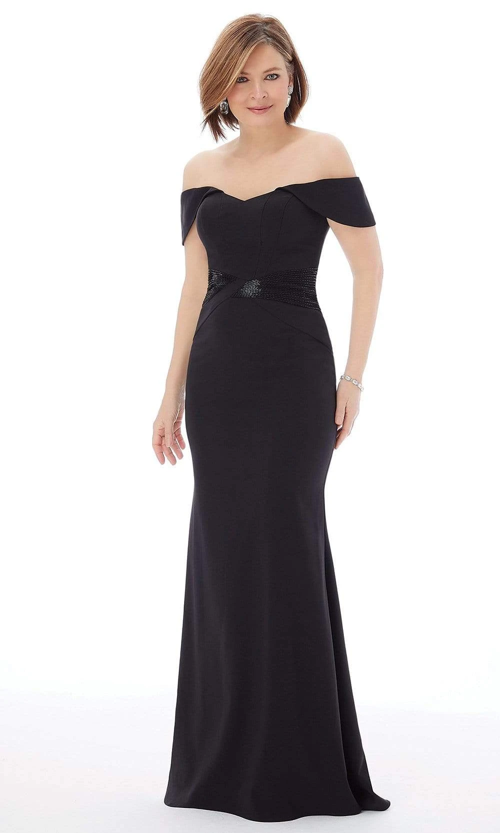 MGNY By Mori Lee - 72215 Beaded Waist Off Shoulder Mermaid Gown 1 MGNY By Mori Lee - 72215 Beaded Waist Off Shoulder Mermaid Gown