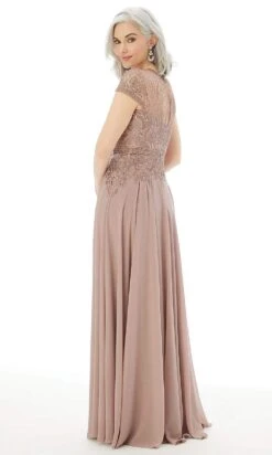 MGNY By Mori Lee - 72221 Beaded Embroidery Illusion Neck Chiffon Gown -Fashion wedding dress mgny by mori lee 72221 beaded embroidery illusion neck chiffon gown mother of the bride dresses 28146439585875