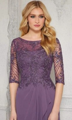 MGNY By Mori Lee - 72412 Illusion Bateau A-Line Evening Dress -Fashion wedding dress mgny by mori lee 72412 illusion bateau a line evening dress evening dresses 28415118409811