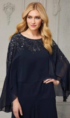 MGNY By Mori Lee - 72428 Beaded Chiffon Loose Pantsuit 5 MGNY By Mori Lee - 72428 Beaded Chiffon Loose Pantsuit -Fashion wedding dress mgny by mori lee 72428 beaded chiffon loose pantsuit evening dresses 28429129875539