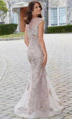 MGNY By Mori Lee 72702 - Lace Appliqued Evening Dress -Fashion wedding dress mgny by mori lee 72702 lace appliqued evening dress evening dresses 32017704222803