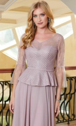 MGNY By Mori Lee 72706 - Beaded Illusion V-Neck Evening Gown -Fashion wedding dress mgny by mori lee 72706 beaded illusion v neck evening gown mother of the bride dresses 31997943906387