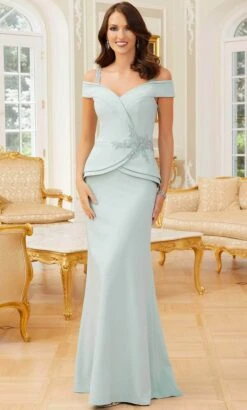 MGNY By Mori Lee 72711 - Cold Shoulder Sheath Evening Gown -Fashion wedding dress mgny by mori lee 72711 cold shoulder sheath evening gown mother of the bride dresses 00 seaglass 31997957800019