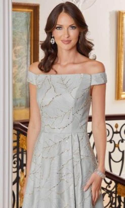 MGNY By Mori Lee 72712 - Feather Embossed Pattern A-line Gown -Fashion wedding dress mgny by mori lee 72712 feather embossed pattern a line gown evening dresses 32021657616467