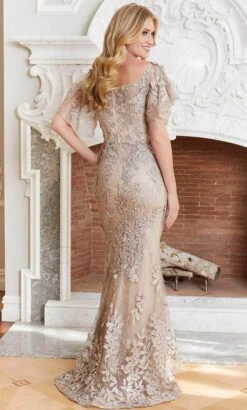 MGNY By Mori Lee 72713 - Square Neck Embroidered Sheath Gown -Fashion wedding dress mgny by mori lee 72713 square neck embroidered sheath gown evening dresses 32021663187027