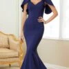 MGNY By Mori Lee 72728 - Crepe Cape Prom Dress