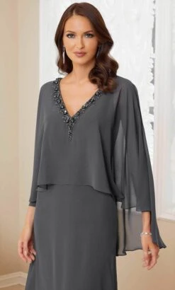 MGNY By Mori Lee 72731 - Beaded V-Neck Evening Gown -Fashion wedding dress mgny by mori lee 72731 beaded v neck evening gown special occasion dress 31997982572627