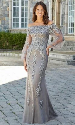 MGNY By Mori Lee 72734 - Off-Shoulder Lace Formal Dress