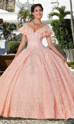 Mori Lee 34072 - Ruffled Off-Shoulder Quinceanera Ballgown -Fashion wedding dress mori lee 34072 ruffled off shoulder quinceanera ballgown quinceanera dresses 31384153391187