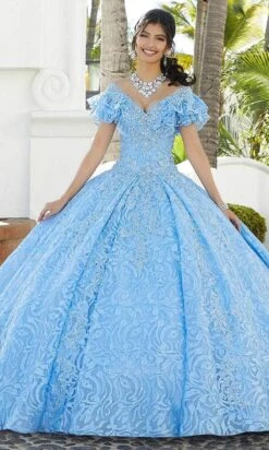 Mori Lee 34072 - Ruffled Off-Shoulder Quinceanera Ballgown