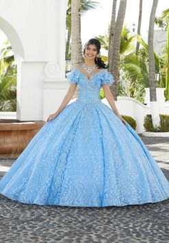 Mori Lee 34072 - Ruffled Off-Shoulder Quinceanera Ballgown -Fashion wedding dress mori lee 34072 ruffled off shoulder quinceanera ballgown special occasion dress 31366107005011