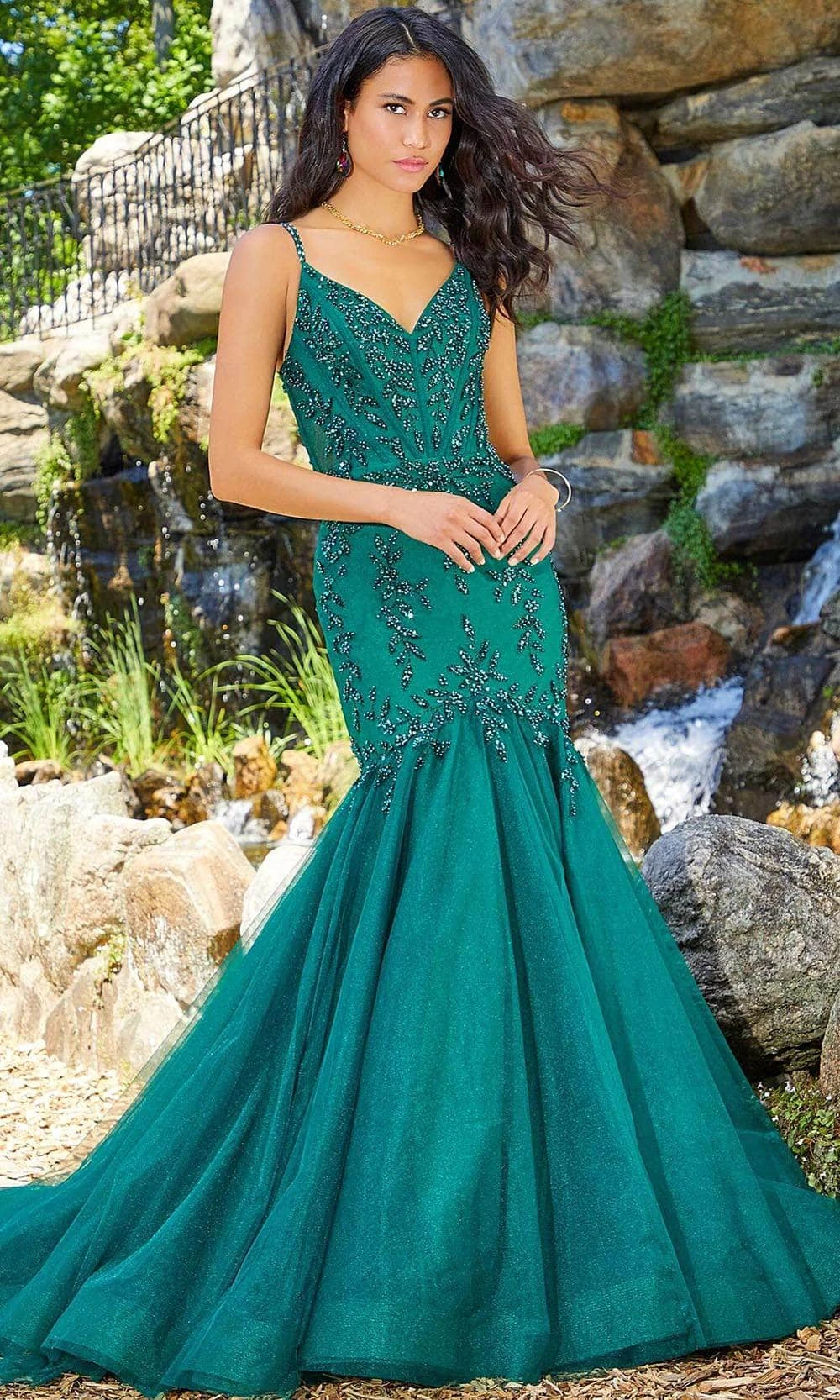Mori Lee 47021 - Sleeveless V-neck Long Gown 1 Mori Lee 47021 - Sleeveless V-neck Long Gown