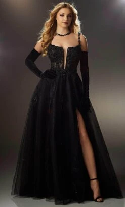 Mori Lee 48005 - Scoop Beaded Lace Prom Gown