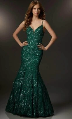 Mori Lee 48008 - Sequined Backless Prom Gown -Fashion wedding dress mori lee 48008 sequined backless prom gown special occasion dress 00 emerald 31971412213843