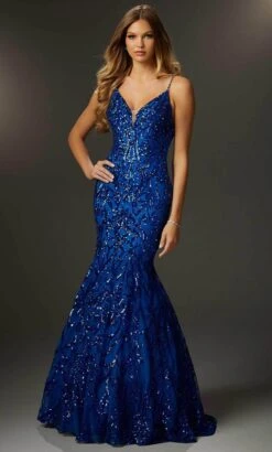 Mori Lee 48008 - Sequined Backless Prom Gown -Fashion wedding dress mori lee 48008 sequined backless prom gown special occasion dress 00 regal royal 31971412312147