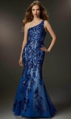 Mori Lee 48025 - One Shoulder Embroidered Prom Gown -Fashion wedding dress mori lee 48025 one shoulder embroidered prom gown military ball 00 regal royal nude 31989657305171
