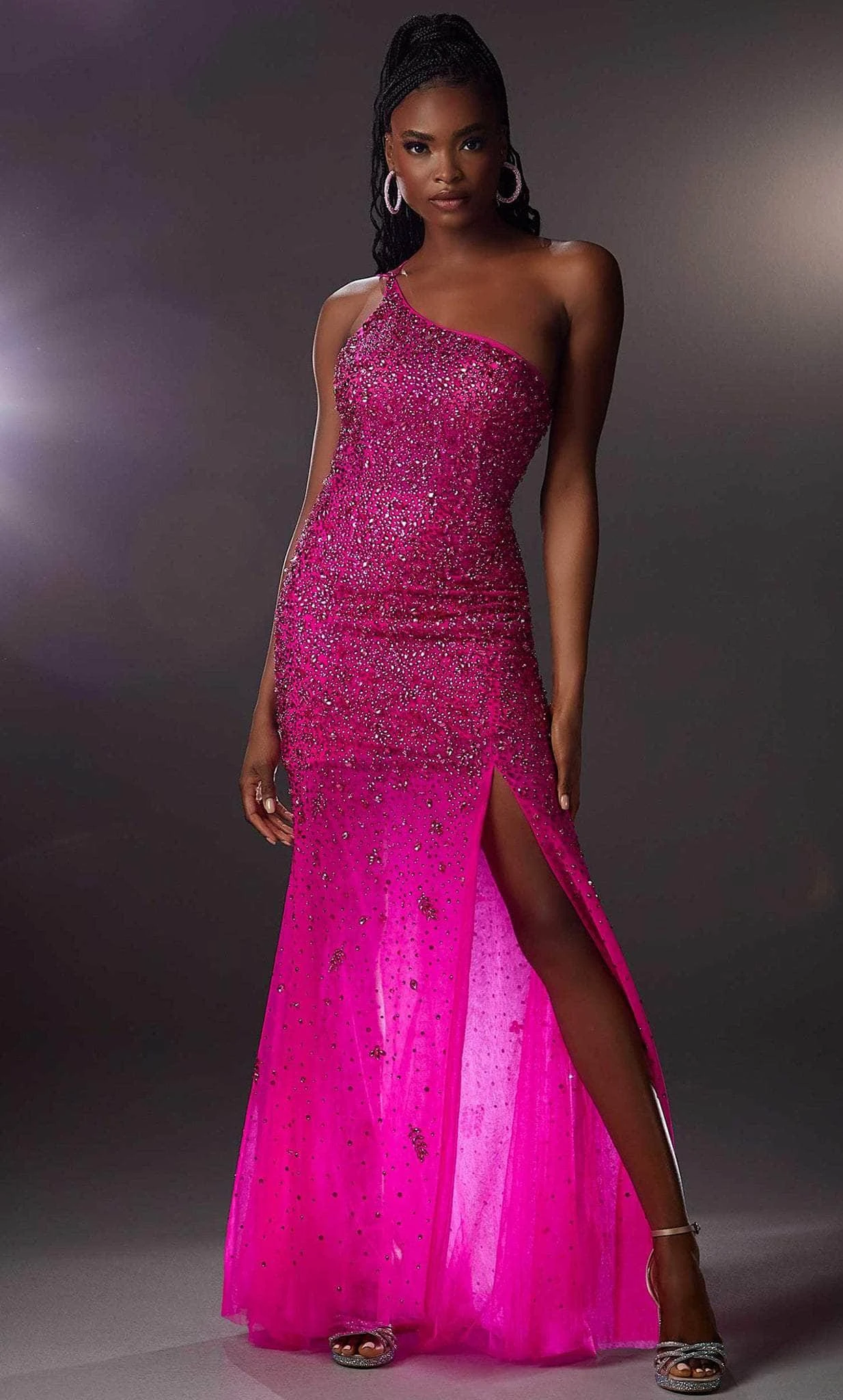 Mori Lee 48031 - Beaded One Sleeve Prom Dress 1 Mori Lee 48031 - Beaded One Sleeve Prom Dress