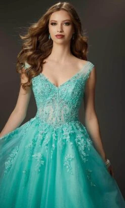 Mori Lee 48035 - Cap Sleeve Beaded Ballgown -Fashion wedding dress mori lee 48035 cap sleeve beaded ballgown ball gowns 32004098457683