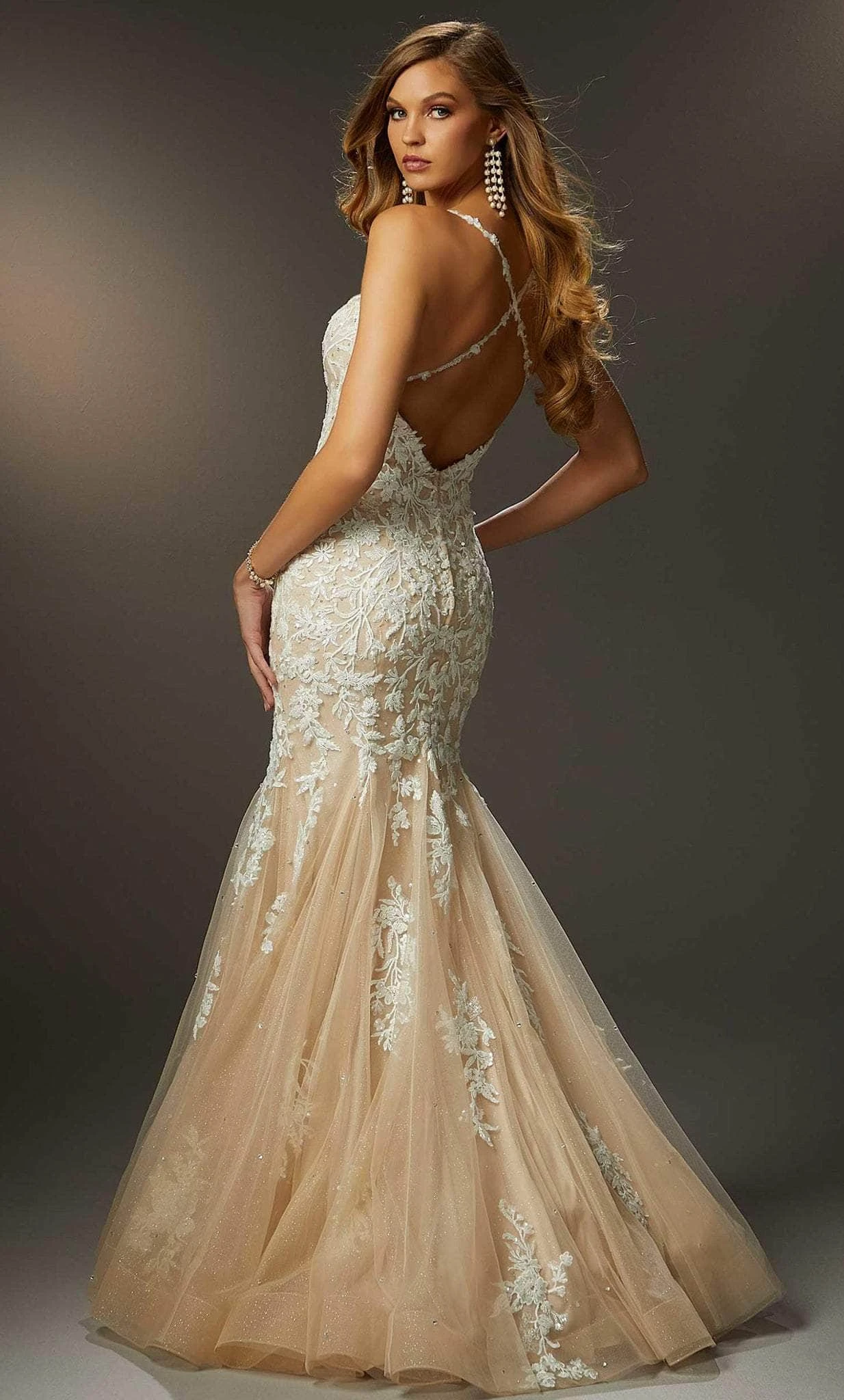 Mori Lee 48046 - Embroidered Floral Mermaid Gown 2 Mori Lee 48046 - Embroidered Floral Mermaid Gown - Image 2