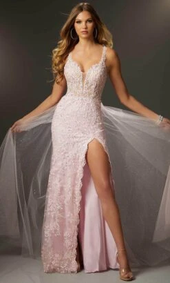 Mori Lee 48048 - Embroidered Sleeveless Prom Dress -Fashion wedding dress mori lee 48048 embroidered sleeveless prom dress special occasion dress 00 light pink 32004748378195