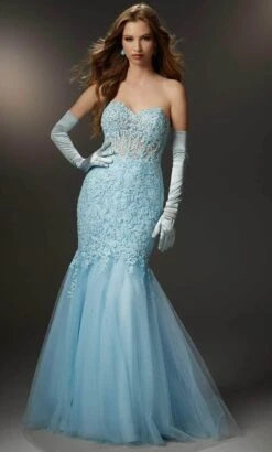 Mori Lee 48052 - Embroidered Strapless Prom Dress -Fashion wedding dress mori lee 48052 embroidered strapless prom dress prom dresses 00 light blue 32017405149267