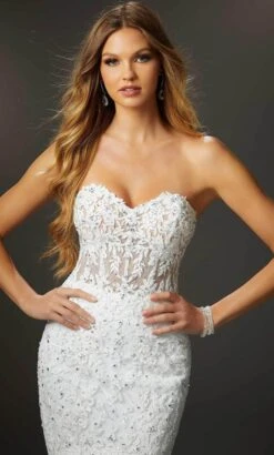 Mori Lee 48052 - Embroidered Strapless Prom Dress -Fashion wedding dress mori lee 48052 embroidered strapless prom dress prom dresses 32017404919891