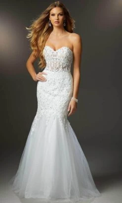 Mori Lee 48052 - Embroidered Strapless Prom Dress -Fashion wedding dress mori lee 48052 embroidered strapless prom dress prom dresses 32017404952659
