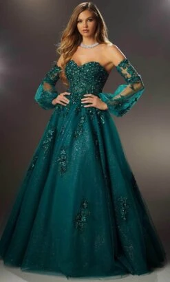 Mori Lee 48053 - Sweetheart Embroidered Ballgown -Fashion wedding dress mori lee 48053 sweetheart embroidered ballgown ball gowns 00 emerald 31994142556243