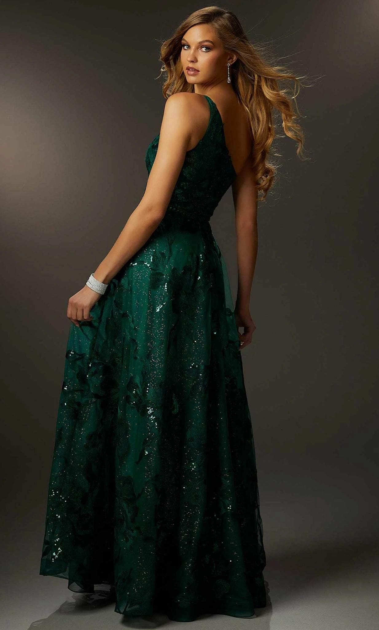 Mori Lee 48060 - Asymmetrical Beaded Prom Gown 2 Mori Lee 48060 - Asymmetrical Beaded Prom Gown - Image 2