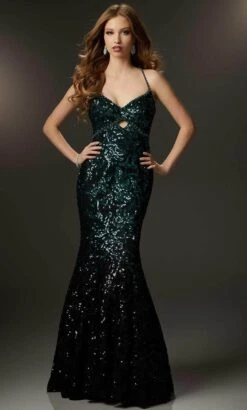 Mori Lee 48064 - Ombre Sequined Prom Dress