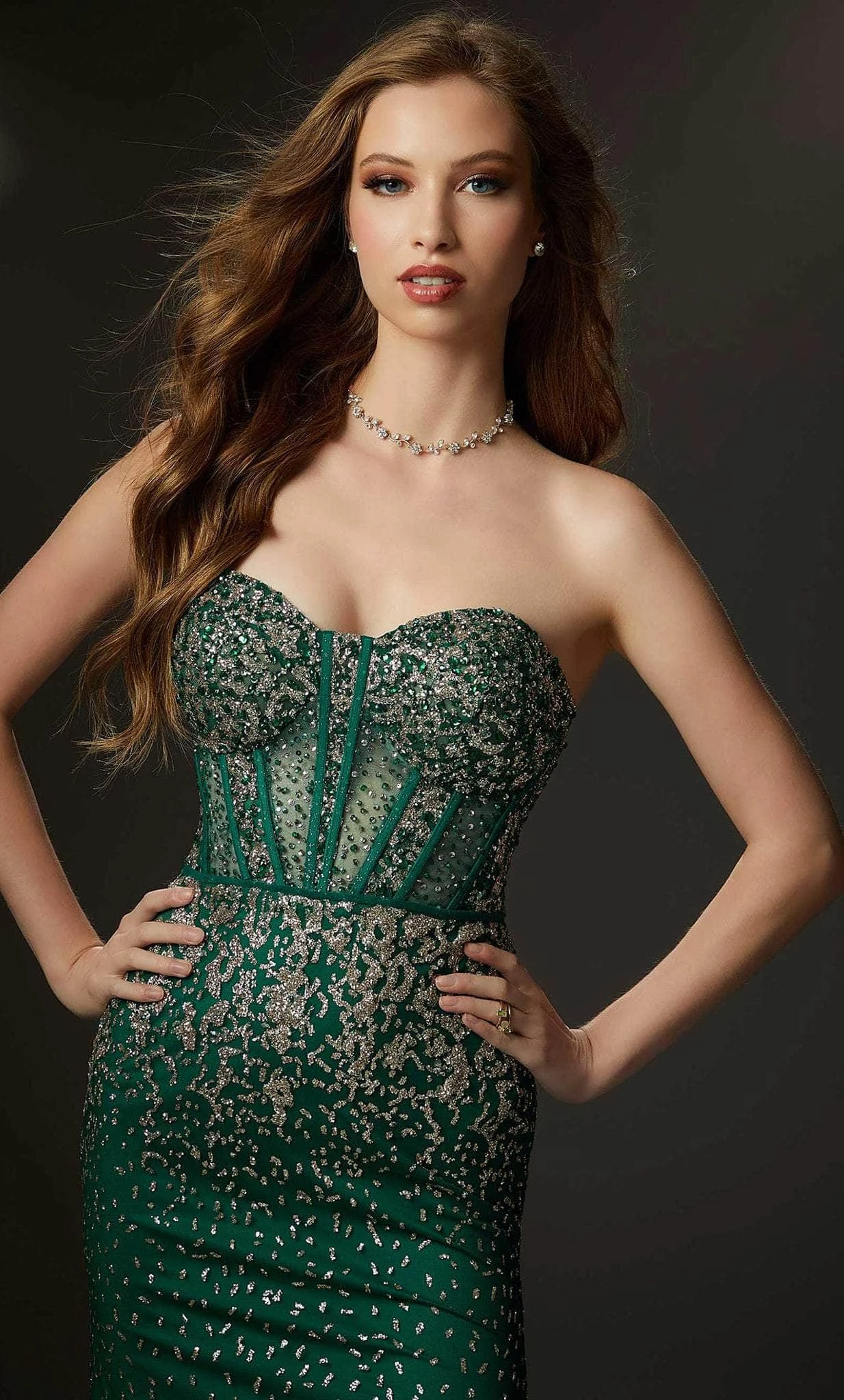 Mori Lee 48066 - Beaded Strapless Prom Dress 2 Mori Lee 48066 - Beaded Strapless Prom Dress - Image 2