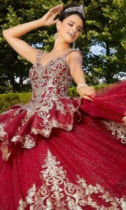 Mori Lee - 60134 Metallic Embroidered Peplum Ballgown -Fashion wedding dress mori lee 60134 metallic embroidered peplum ballgown quinceanera dresses 15676419440723