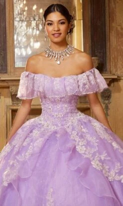 Mori Lee 60151 - Ruffle Tulle Sleeves Quinceanera Ballgown -Fashion wedding dress mori lee 60151 ruffle tulle sleeves quinceanera ballgown ball gowns 31384183734355