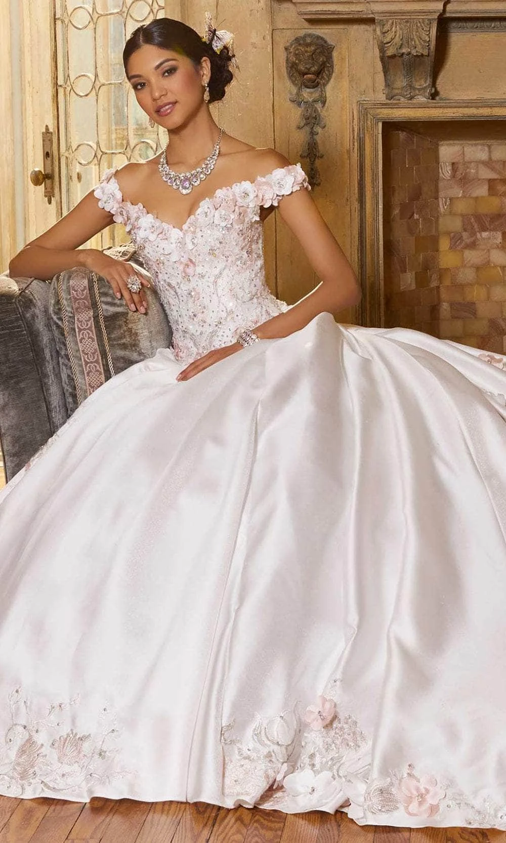Mori Lee 60153 - Appliqued Satin Quinceanera Ballgown 5 Mori Lee 60153 - Appliqued Satin Quinceanera Ballgown - Image 5