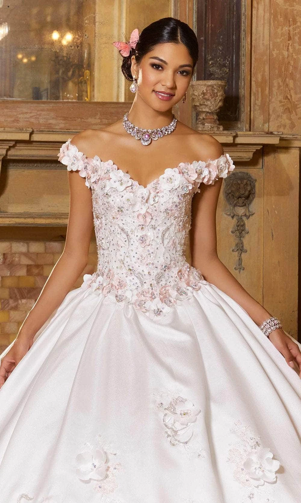Mori Lee 60153 - Appliqued Satin Quinceanera Ballgown 4 Mori Lee 60153 - Appliqued Satin Quinceanera Ballgown - Image 4