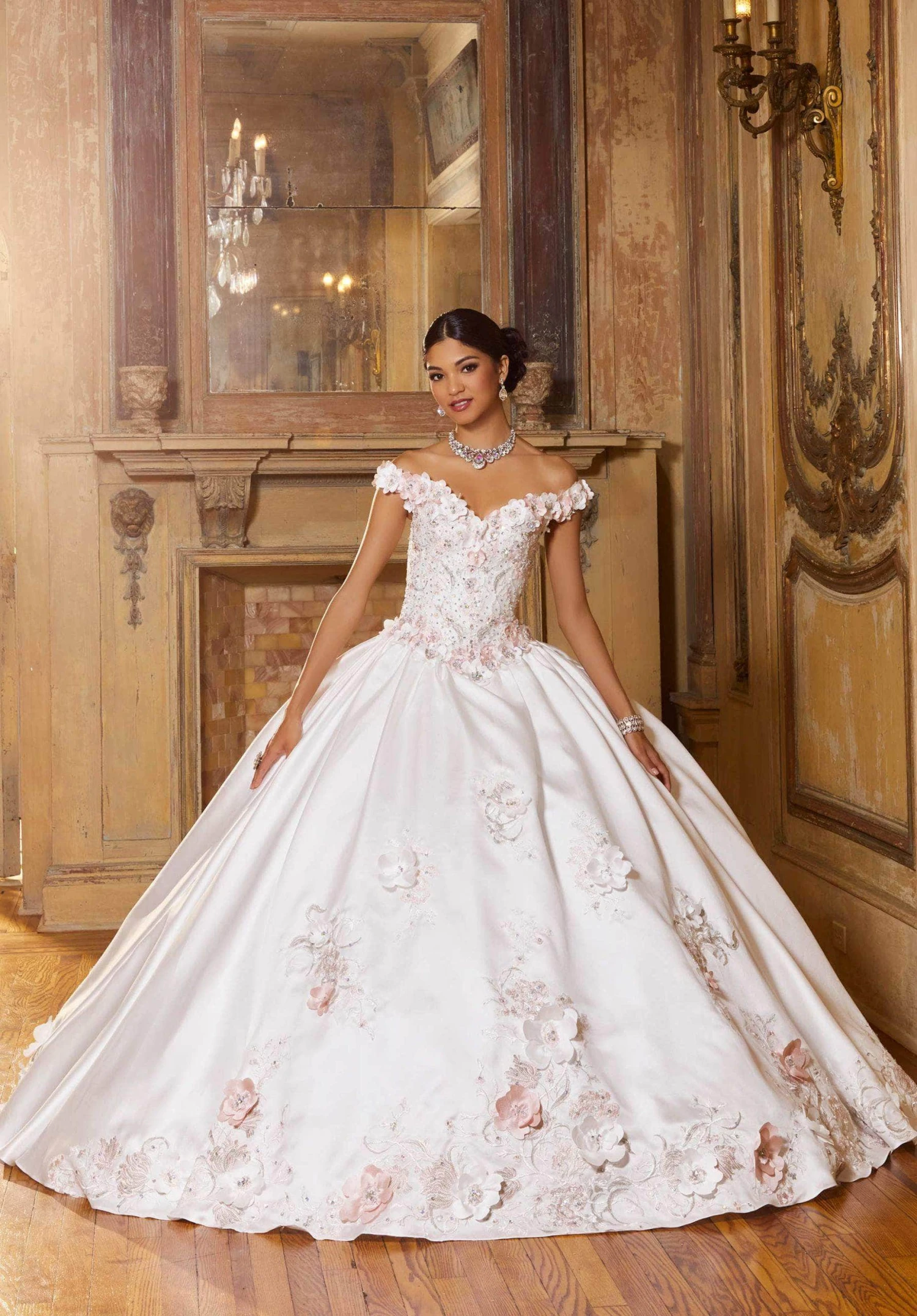 Mori Lee 60153 - Appliqued Satin Quinceanera Ballgown 7 Mori Lee 60153 - Appliqued Satin Quinceanera Ballgown - Image 7