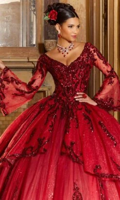 Mori Lee 60156 - Long Sleeve Embellished Ballgown 12 Mori Lee 60156 - Long Sleeve Embellished Ballgown -Fashion wedding dress mori lee 60156 long sleeve embellished ballgown ball gowns 31377903517779