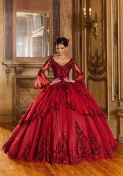 Mori Lee 60156 - Long Sleeve Embellished Ballgown 13 Mori Lee 60156 - Long Sleeve Embellished Ballgown -Fashion wedding dress mori lee 60156 long sleeve embellished ballgown special occasion dress 31366083182675