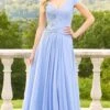 Mori Lee 72510 - V-Neck Cap Sleeve A-Line Prom Dress