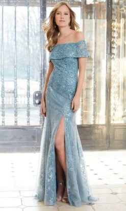 Mori Lee 72606 - Beaded Off-Shoulder Evening Gown 8 Mori Lee 72606 - Beaded Off-Shoulder Evening Gown -Fashion wedding dress mori lee 72606 beaded off shoulder evening gown prom dresses 00 slate 31386545946707