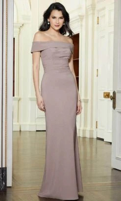 Mori Lee 72609 - Off-The- Shoulder Jersey Long Dress 9 Mori Lee 72609 - Off-The- Shoulder Jersey Long Dress -Fashion wedding dress mori lee 72609 off the shoulder jersey long dress evening dresses 00 taupe 31383365681235