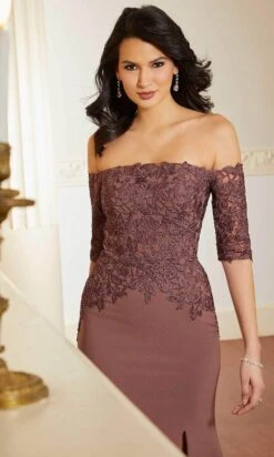 Mori Lee 72628 - Laced Crepe Evening Gown -Fashion wedding dress mori lee 72628 laced crepe evening gown evening dresses 31386636386387