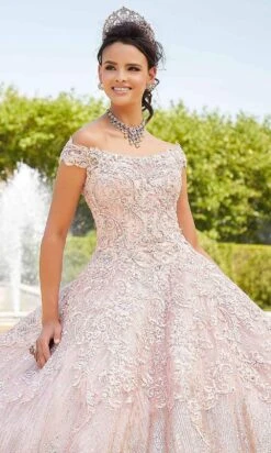 Mori Lee - 89302 Off Shoulder Rhinestone Beaded Glitter Net Ballgown 11 Mori Lee - 89302 Off Shoulder Rhinestone Beaded Glitter Net Ballgown -Fashion wedding dress mori lee 89302 off shoulder rhinestone beaded glitter net ballgown quinceanera dresses 15679948259411