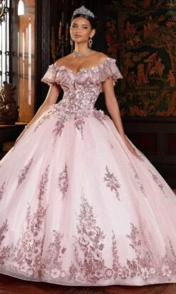 Mori Lee 89333 - Flutter Off Shoulder Bow Ballgown