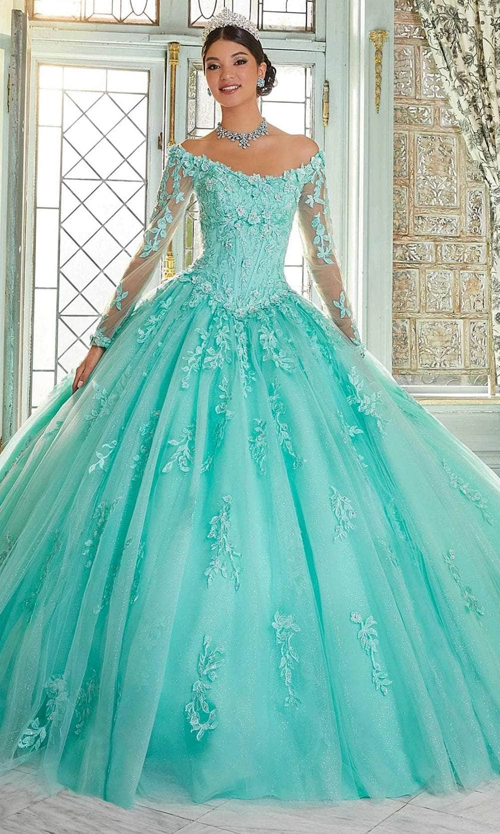 Mori Lee 89339 - Embroidered Tulle Quinceanera Ballgown 1 Mori Lee 89339 - Embroidered Tulle Quinceanera Ballgown