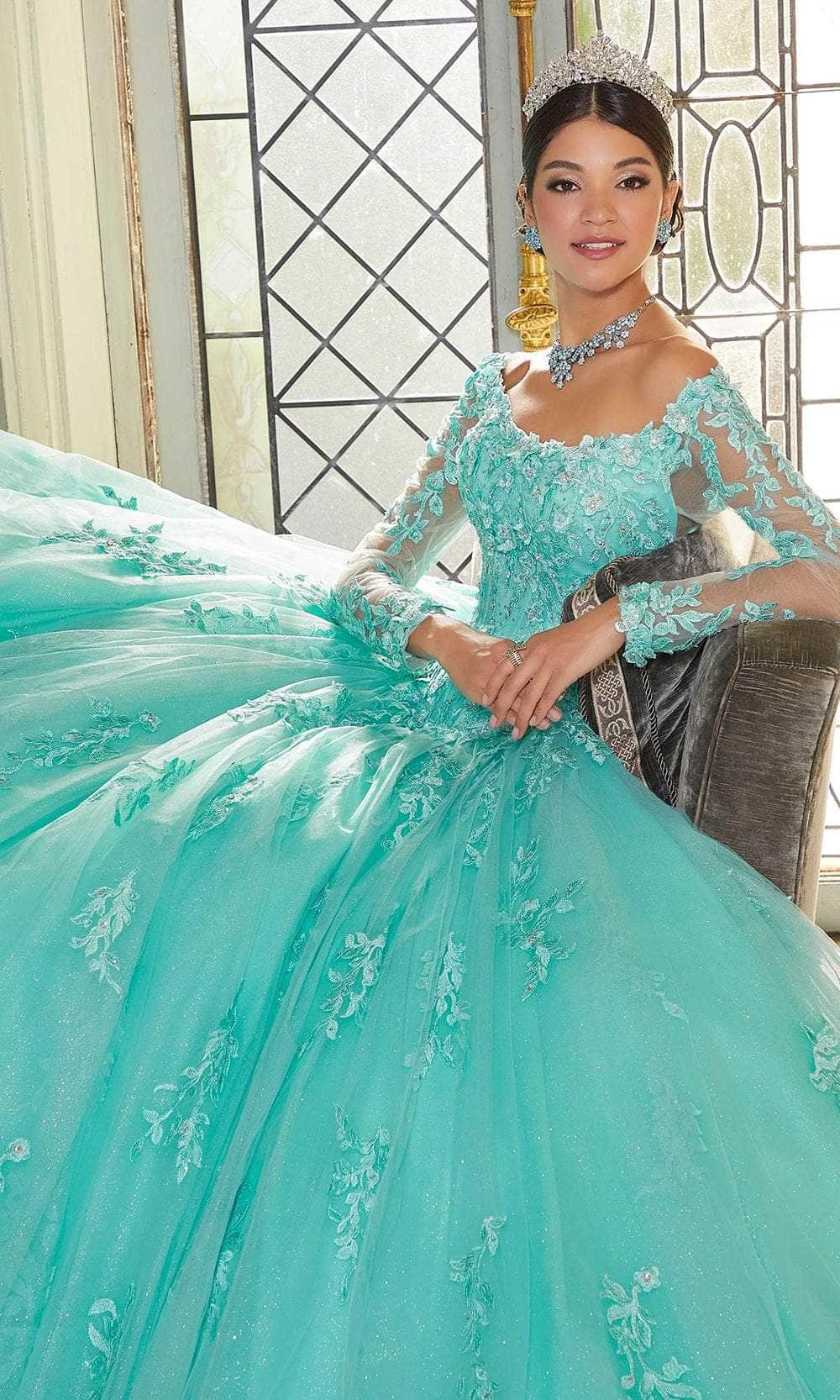 Mori Lee 89339 - Embroidered Tulle Quinceanera Ballgown 3 Mori Lee 89339 - Embroidered Tulle Quinceanera Ballgown - Image 3
